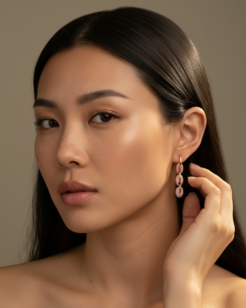 PENDIENTES CORALINA ROSA
