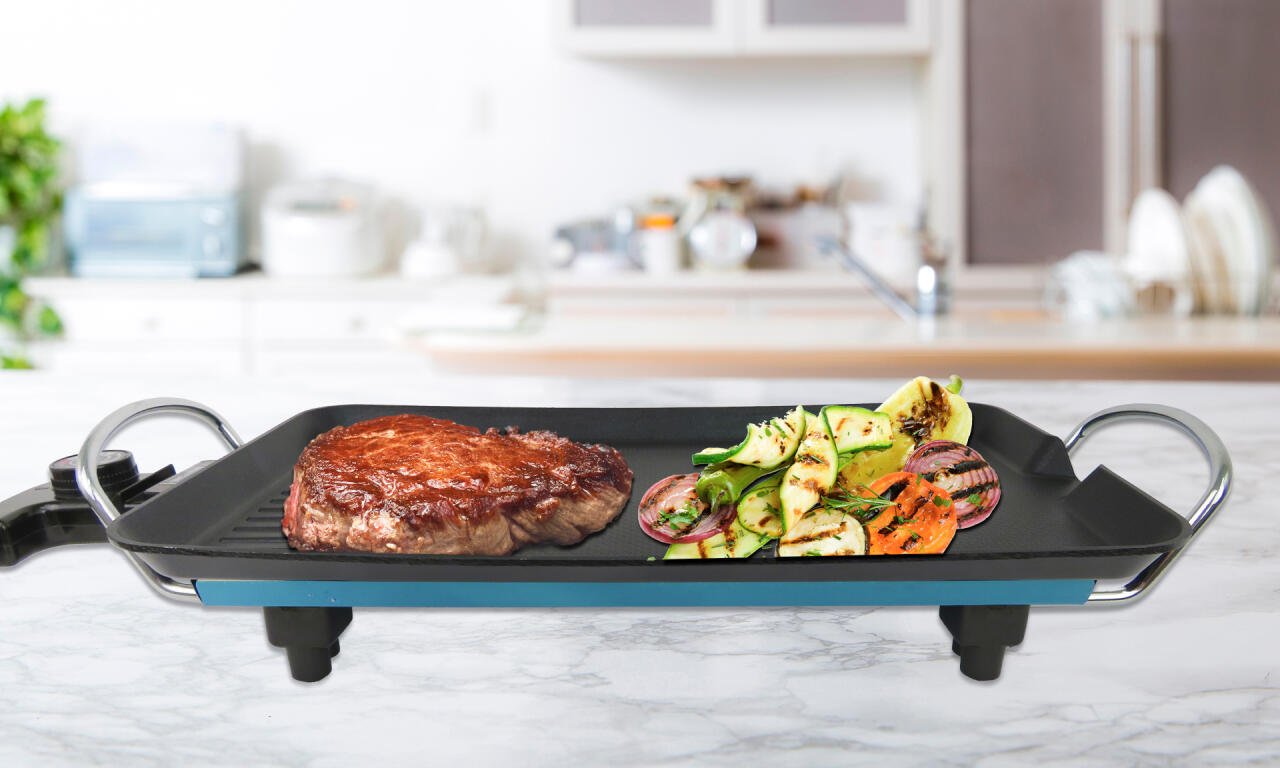 Plancha De Asar Eléctrica 48x27 cm - Nemessis Shop®