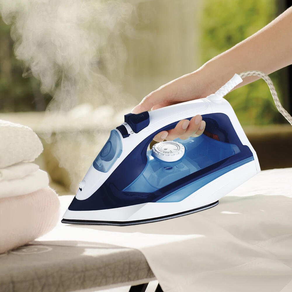 Plancha de Ropa Professional 2400 W, Suela Antiadherente, Golpe de Vapor - Nemessis Shop®