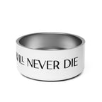 Plato para mascota. Hardcore will never die - Nemessis Shop