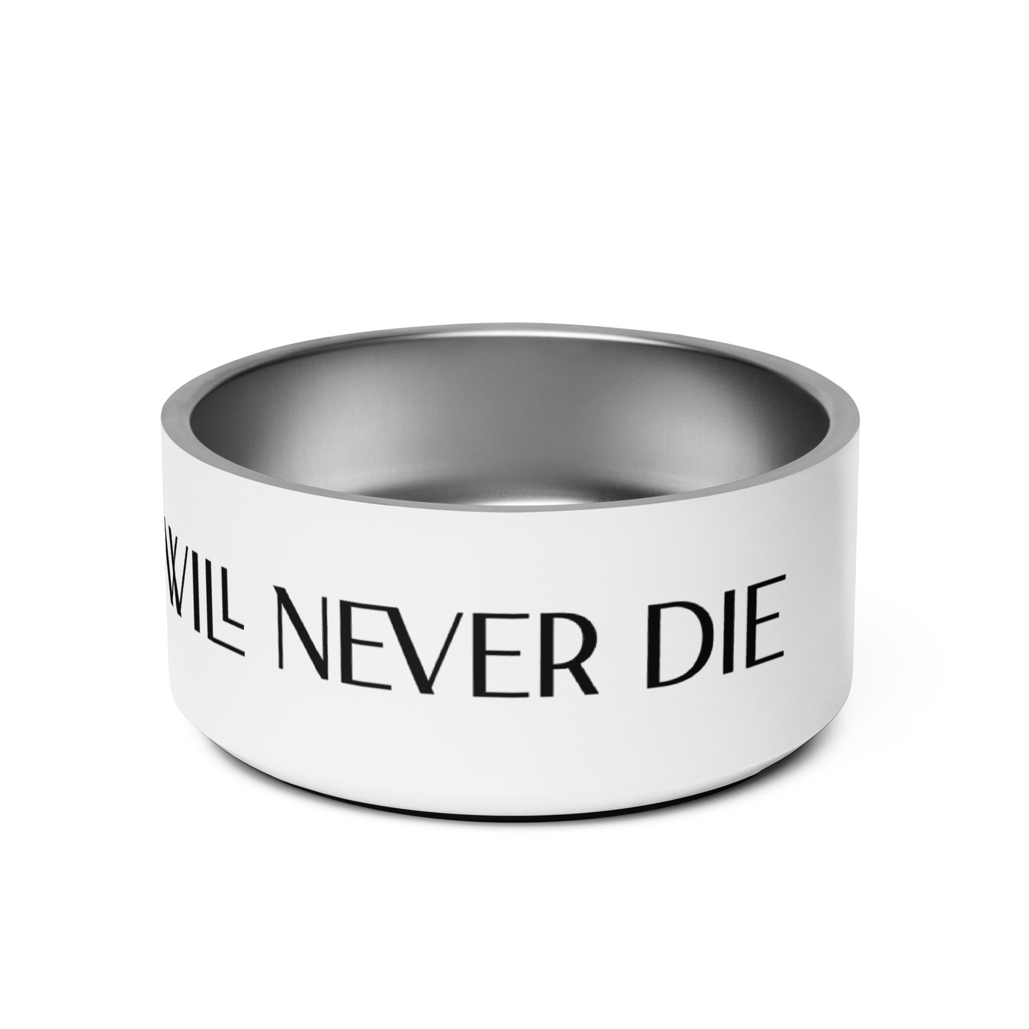 Plato para mascota. Hardcore will never die - Nemessis Shop
