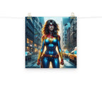 Póster diseño IA. Chica Marvel. - Nemessis Shop