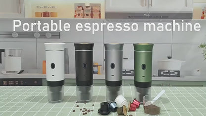 Cafetera Expreso Portátil Capsulas 3 en 1 Compatible con Nespresso Dolce Gusto y Café Molido