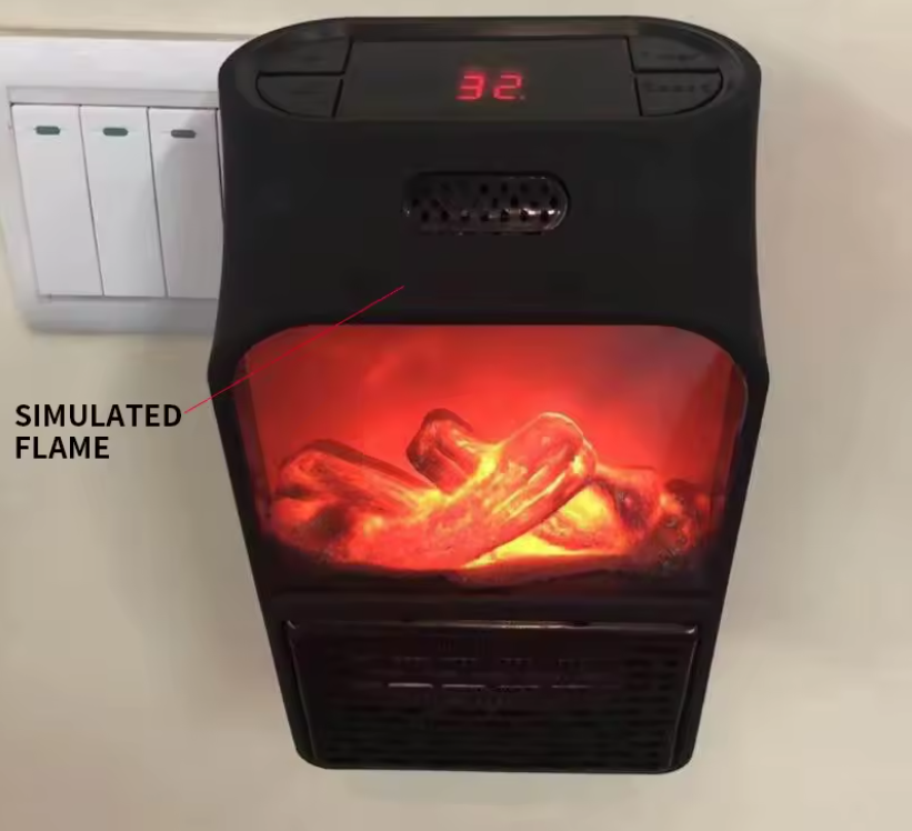 Calefactor Eléctrico Portátil Enchufable con Mando a Distancia