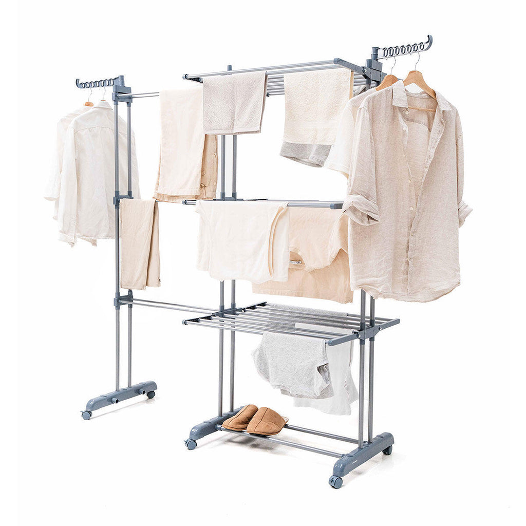 Tendedero Plegable Vertical Extensible con Ruedas Dolver XL 30 Barras