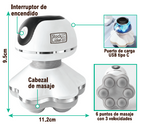 Masajeador portátil 3 niveles Compacto y ergonómico