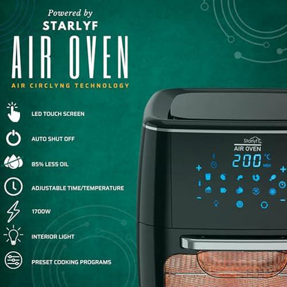 Horno freidora de aire de 12 L de capacidad