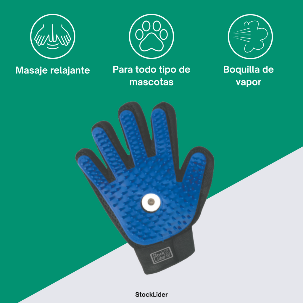 Guante quitapelusas con vaporizador Mascotas