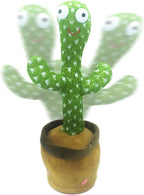 Cactus Bailarín y Parlanchín Recargable con Música y LED Multicolor