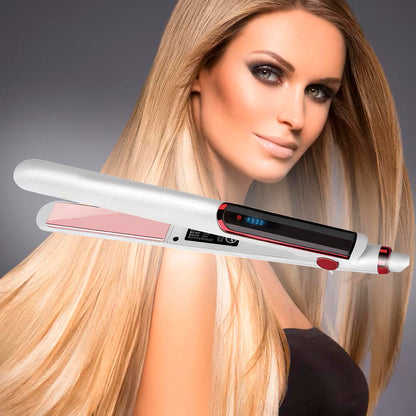 Pack Plancha Alisadora Con Placas Cerámica Y Rizador De Pelo De Cerámica Espiral