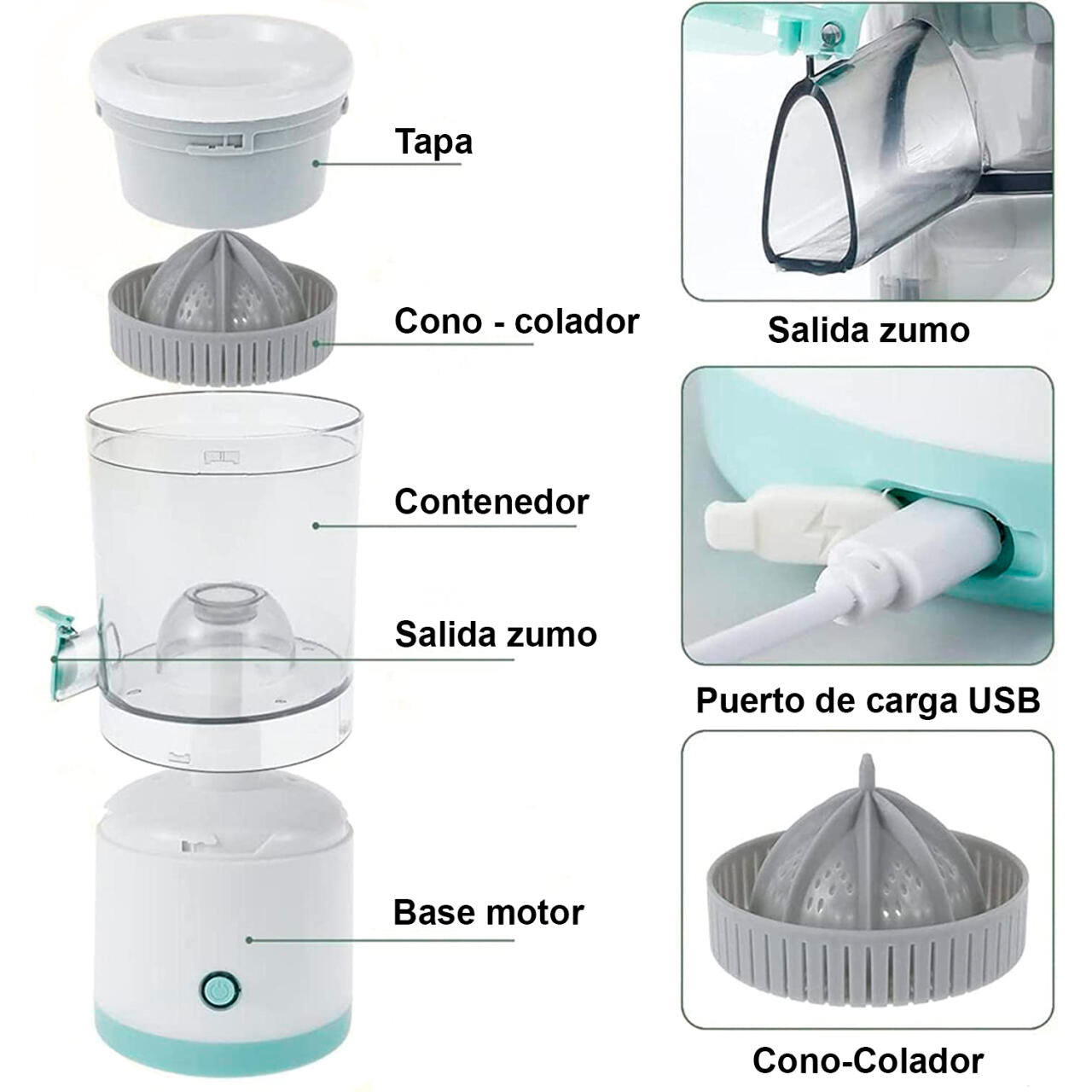 Exprimidor automático USB C