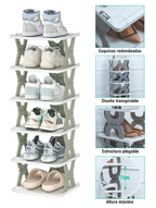 Zapatero ajustable 6 plantas Plástico ABS Alta calidad