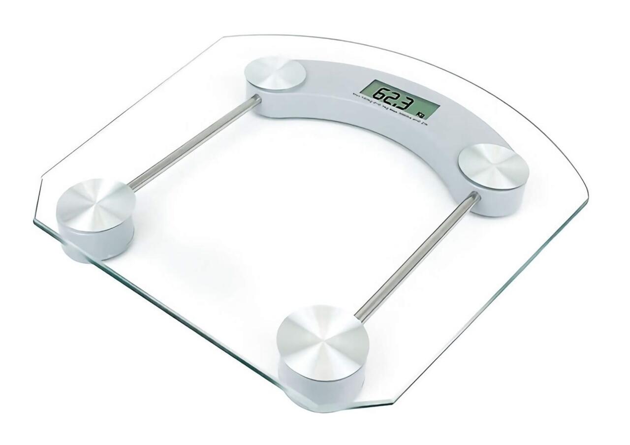 Báscula digital cuadrada con pantalla LCD de 4 dígitos hasta 180kg