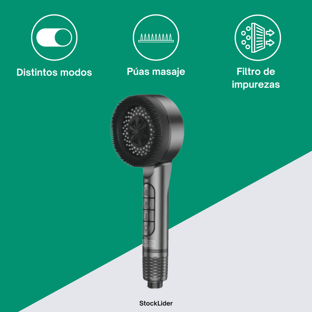 Cabezal de ducha silicona multifunción