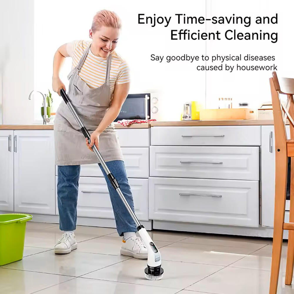 Cepillo de limpieza eléctrico giratorio 9 cabezales