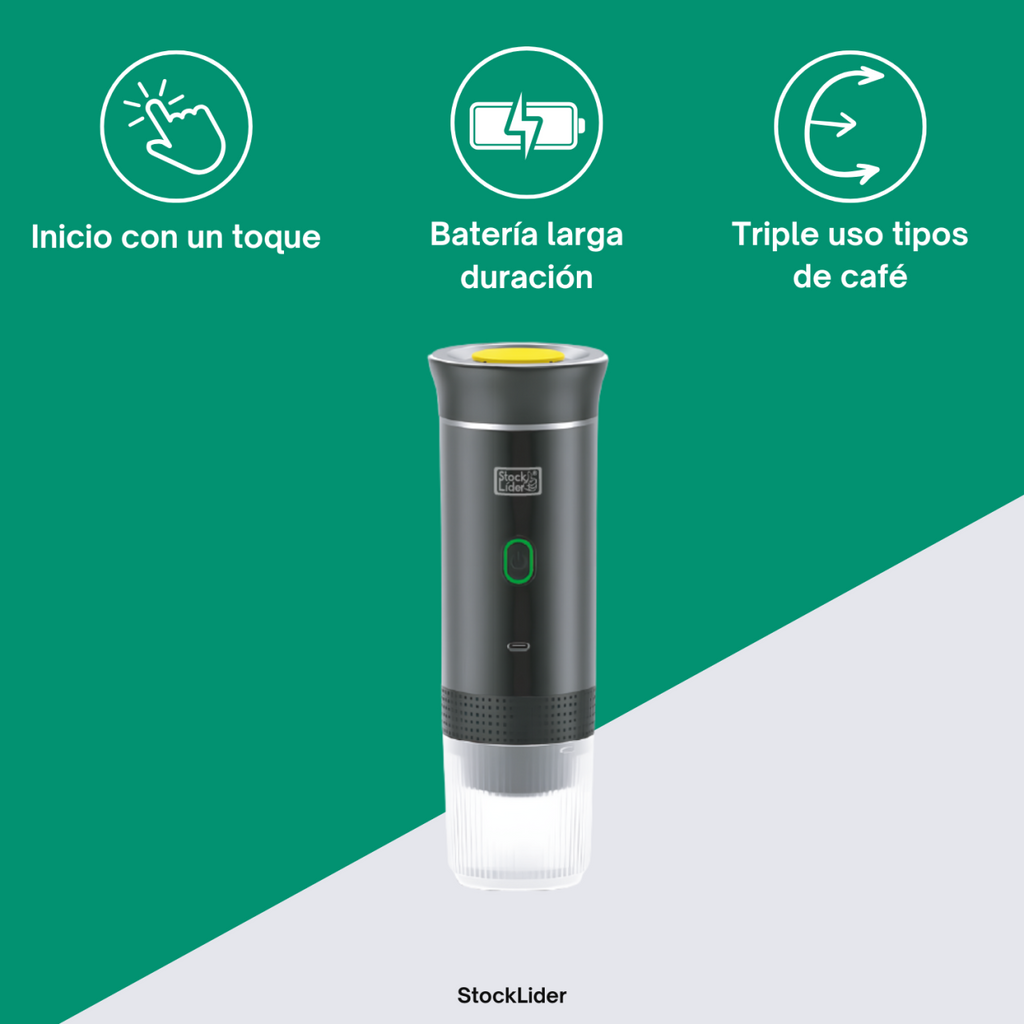 Cafetera portátil Compatible con cápsulas Nespresso® y Dolce Gusto®