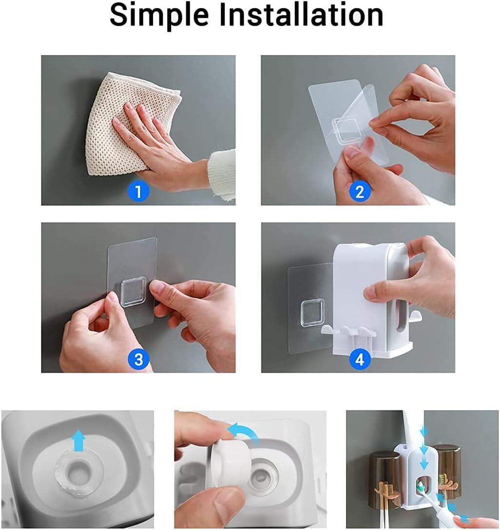 Soporte de Cepillo de Dientes con Dispensador Automático de Pasta