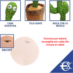 Cactus Bailarín y Parlanchín Recargable con Música y LED Multicolor