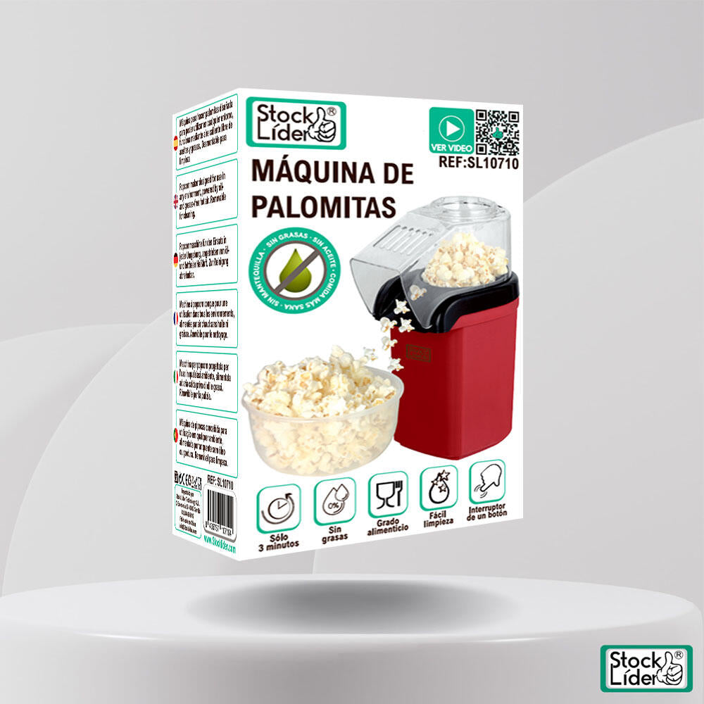 Máquina de palomitas Listas en 3 minutos