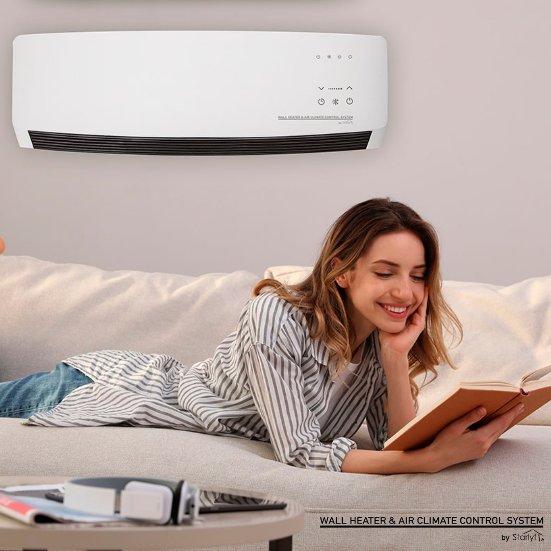 Climatizador y calefactor de pared 2 en 1