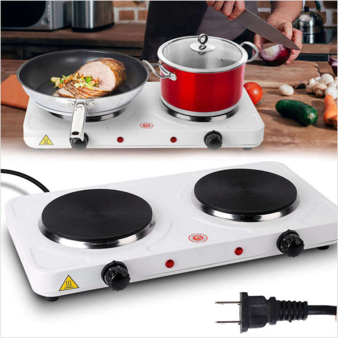 Cocina Eléctrica Portátil Doble 2000W