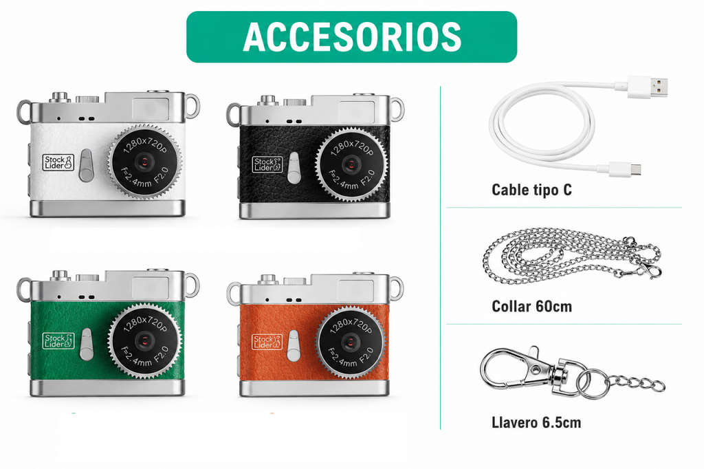 Mini cámara con pantalla IPS