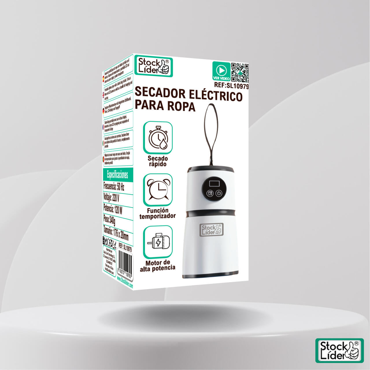Secador eléctrico para ropa portátil