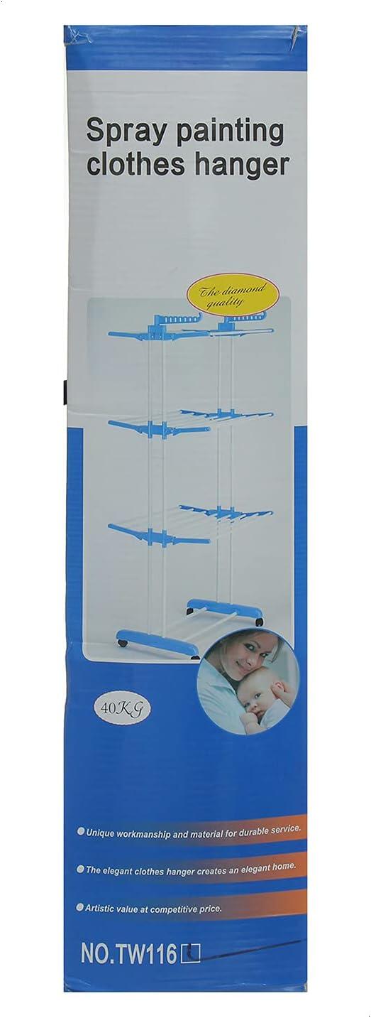 Tendedero de Ropa Plegable de 3 Niveles con Alas Laterales