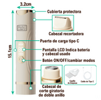 Depiladora doble cabezal con pantalla LCD