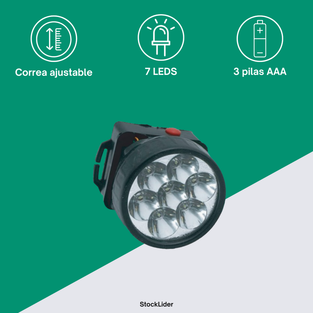 Linterna frontal LED para cabeza