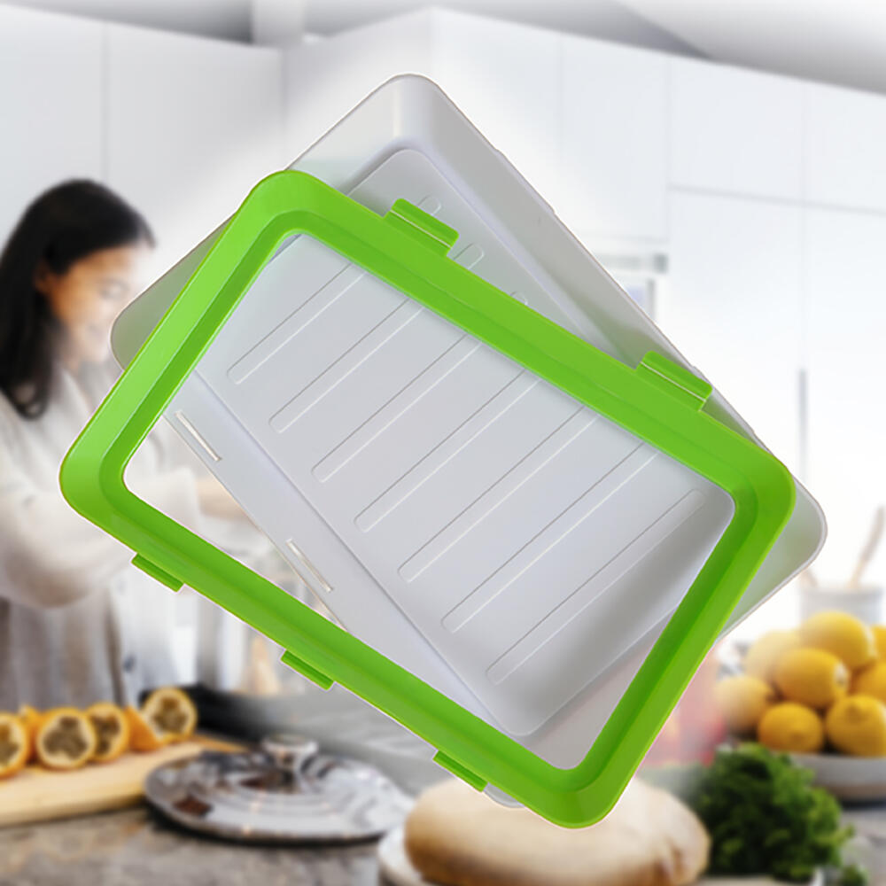 Pack 6 Bandejas De envasado Semi Vacío Apilable Conservación De Alimentos