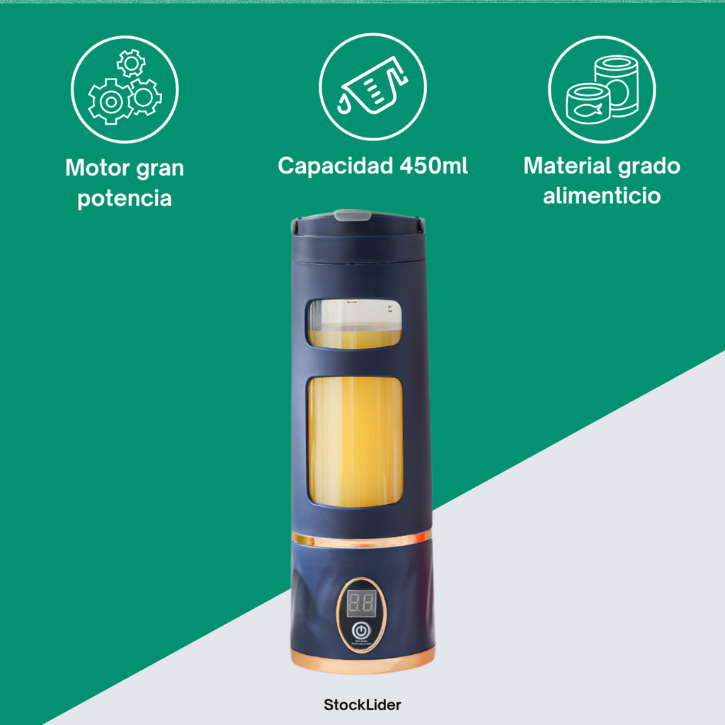 Batidora con pantalla inteligente Depósito 450ml Cuchilla 6 hojas de acero