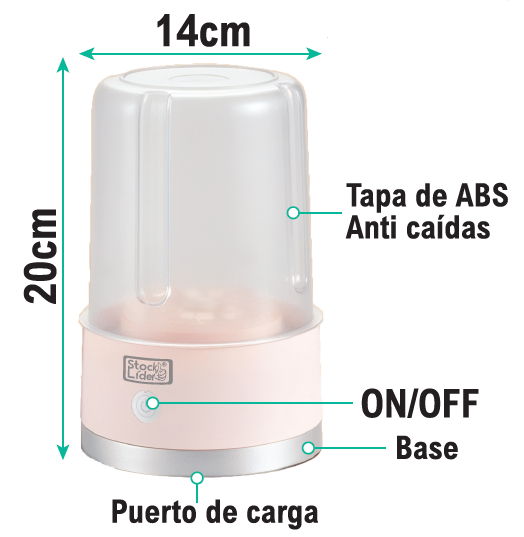 Mini lavadora portátil 12W de potencia