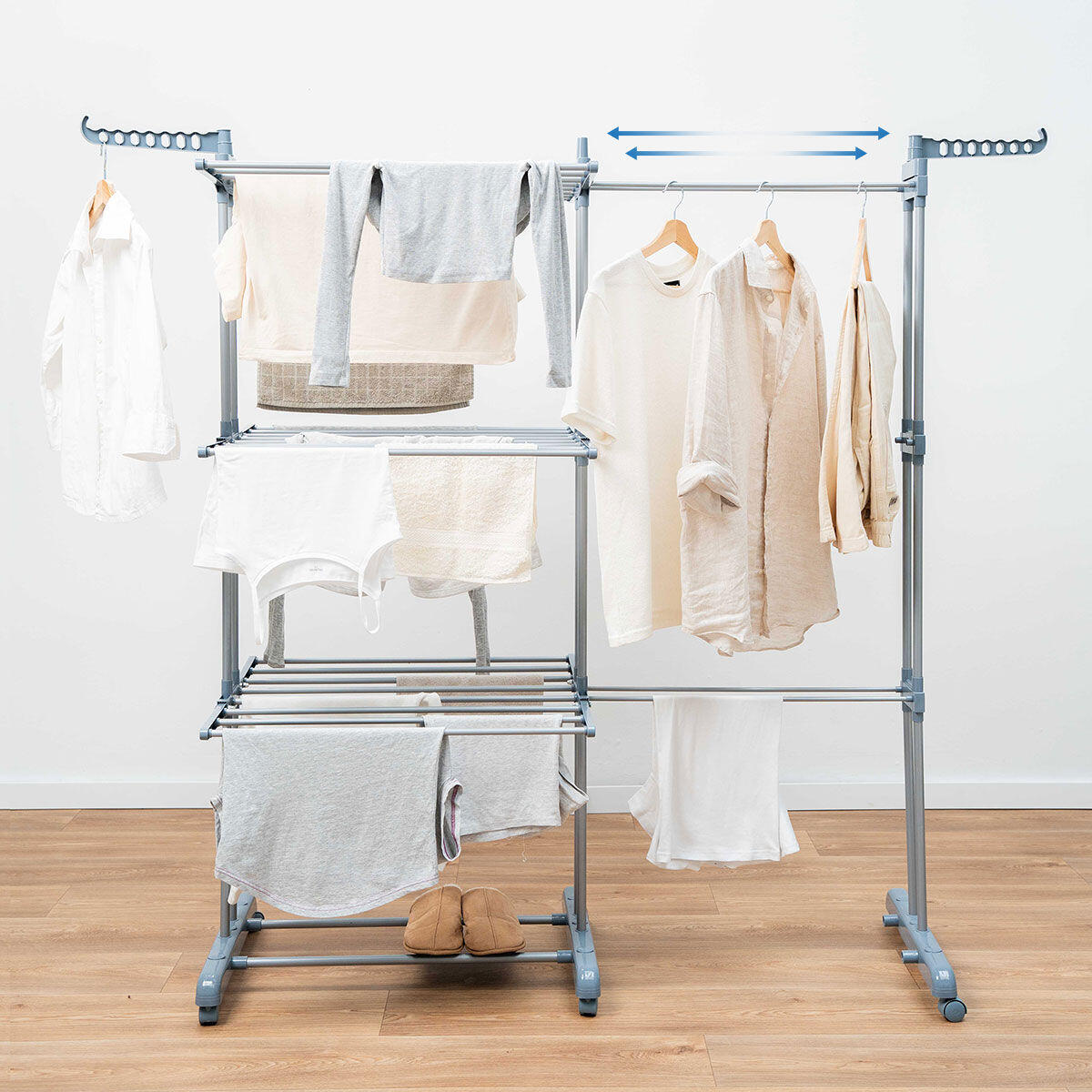 Tendedero Plegable Vertical Extensible con Ruedas Dolver XL 30 Barras