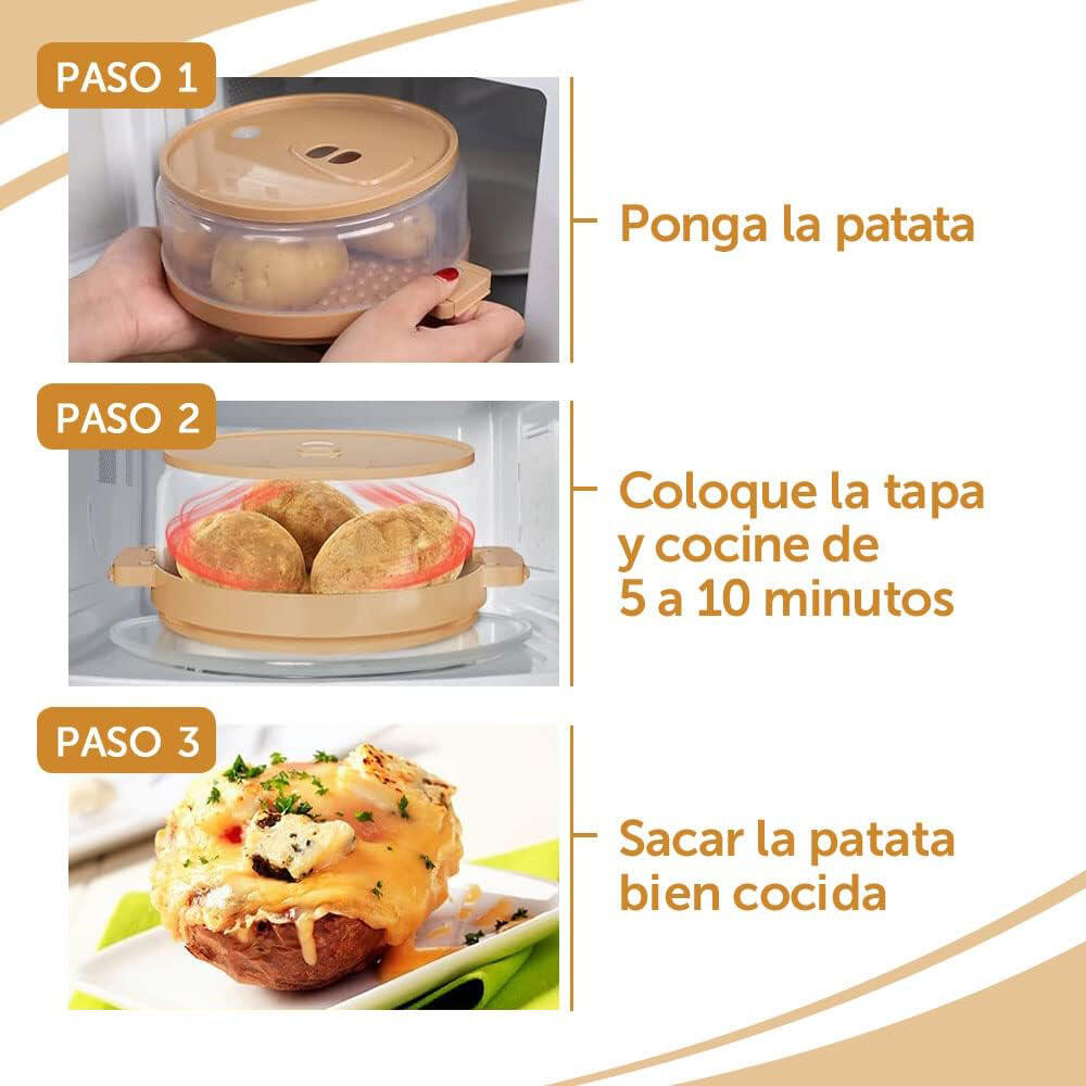 Vaporera Microondas para patatas asadas
