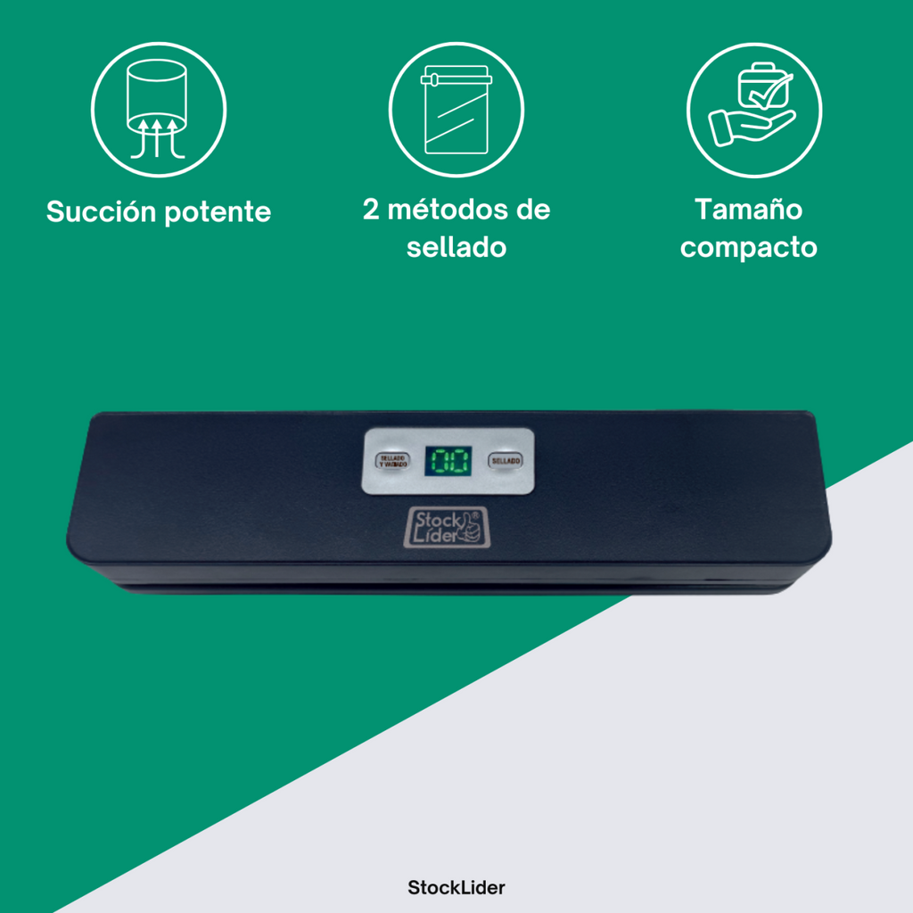 Selladora al vacío con potente sistema de succión