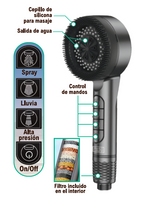 Cabezal de ducha silicona multifunción
