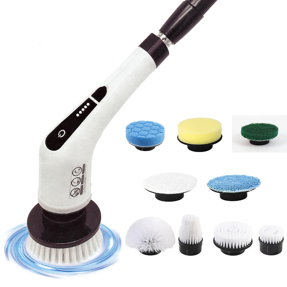 Cepillo de limpieza eléctrico giratorio 9 cabezales