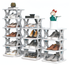 Zapatero ajustable 6 plantas Plástico ABS Alta calidad