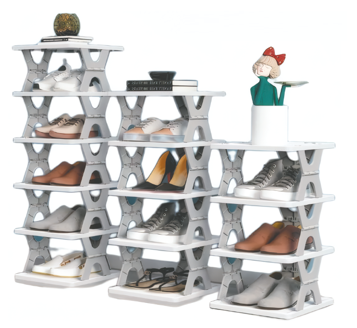 Zapatero ajustable 6 plantas Plástico ABS Alta calidad