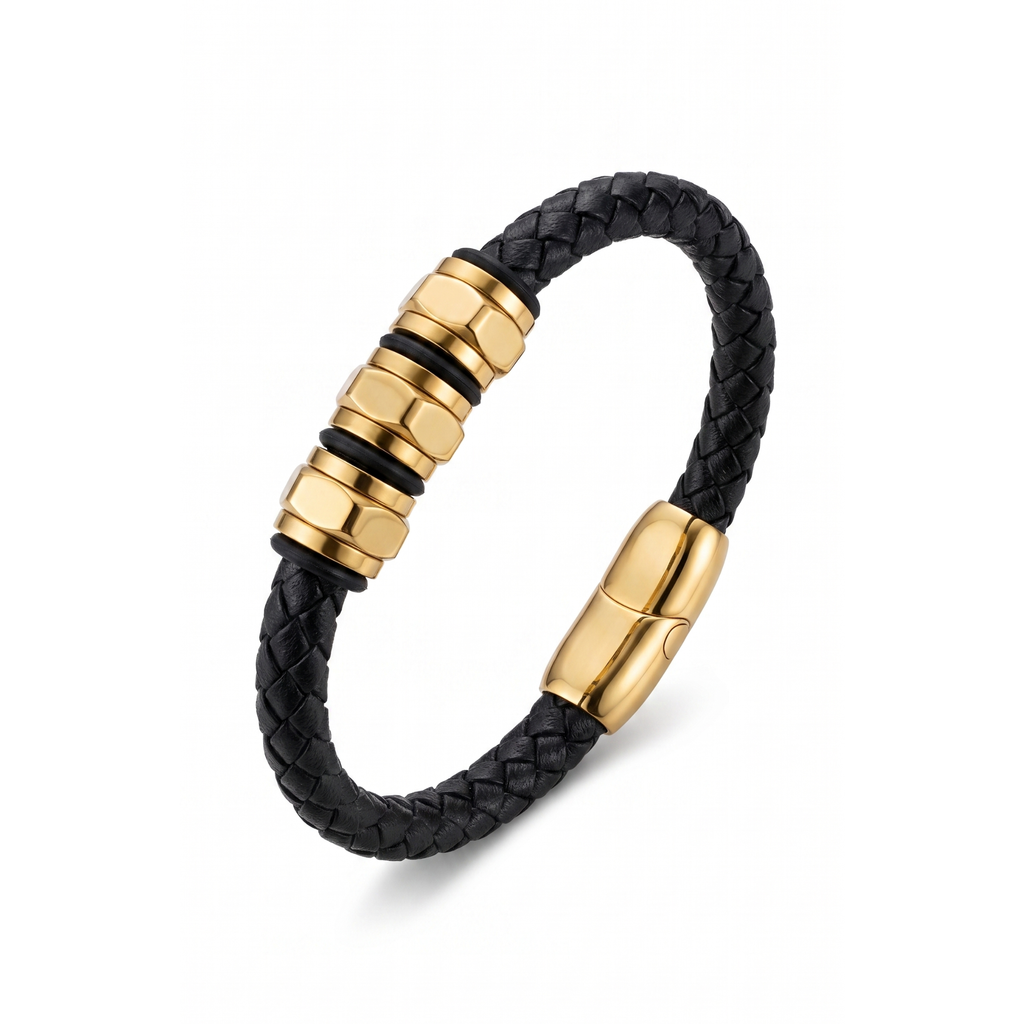 Pulsera Trenzada L'Audace con Detalles Bold
