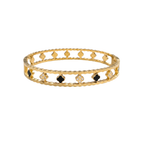 Brazalete Rígido Trèfle Noir & Lumière