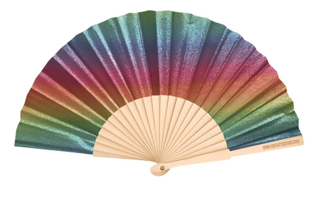 Rainbow Glitter 23cm fan - Nemessis Shop®