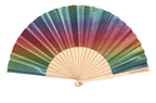 Rainbow Glitter 23cm fan - Nemessis Shop®