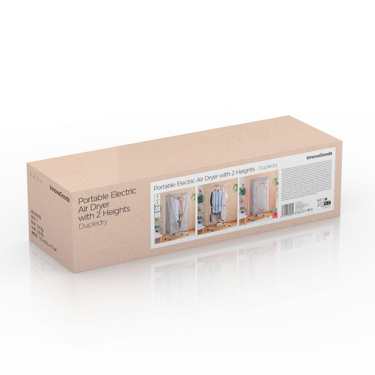 Secadora Eléctrica Portátil de 2 Alturas Dupledry Blue 1200 W - Nemessis Shop®