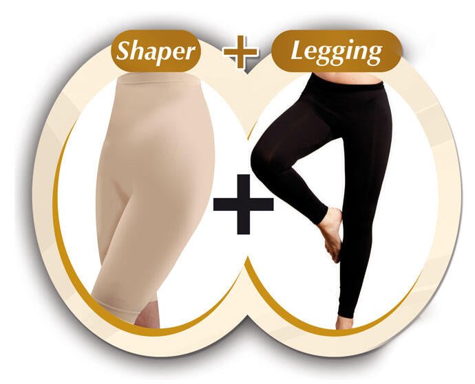 Set de 3 jeggings moldeadores con efecto jeans - Nemessis Shop®