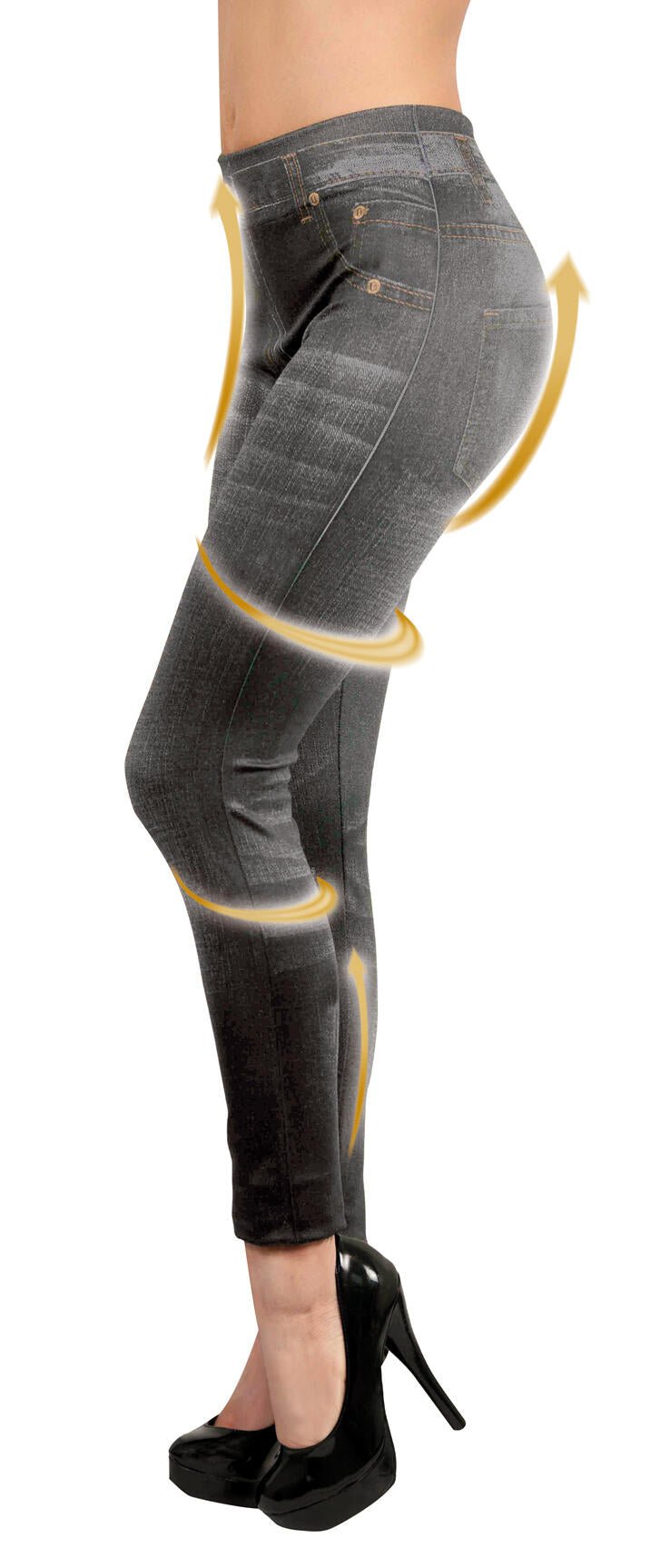 Set de 3 jeggings moldeadores con efecto jeans - Nemessis Shop®