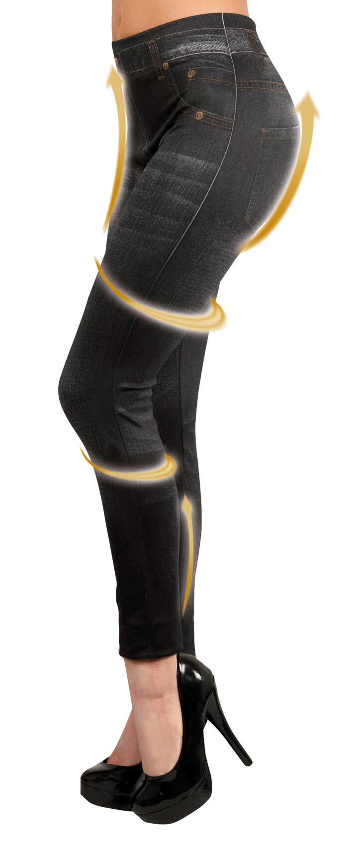 Set de 3 jeggings moldeadores con efecto jeans - Nemessis Shop®