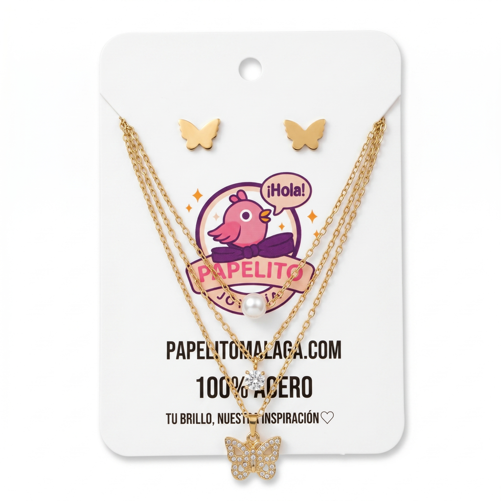 Set de Joyería Le Papillon Perlé Layered Shimmer