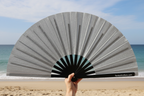 Silver Mega GlitterXL Fan